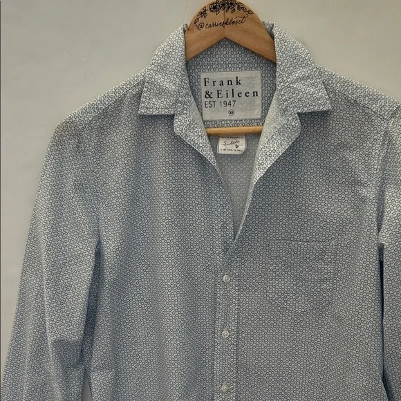 Frank & Eileen Eileen Mini Floral Print Modal Button Down Shirt Women's size XS - Picture 2 of 8